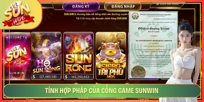 Tính hợp pháp hóa của cổng game Sunwin